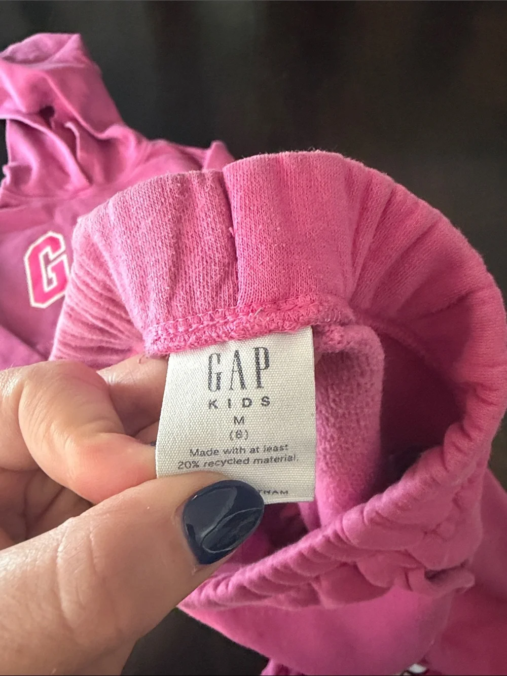 GAP Pink Hoodie & Joggers Set with Smiling Daisy Graphics